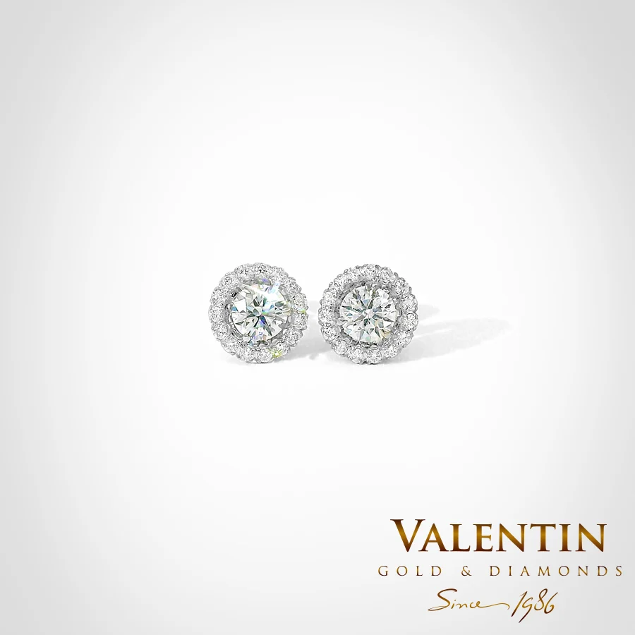 Diamond Gold Earrings 7635 – white gold