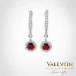 Ruby Gold Earrings 7636-2 – white gold