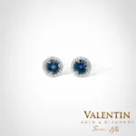 Sapphire Gold Earrings 7635 – white gold