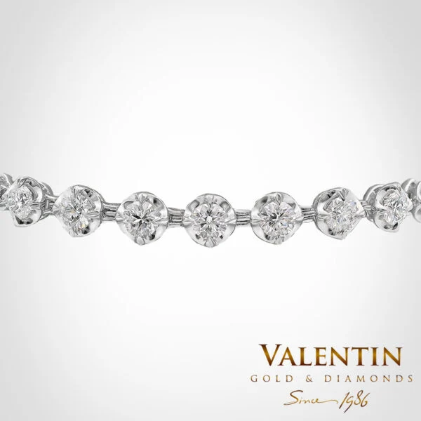 Women's Gold Tennis Bracelet 8292 - 4mm – white gold