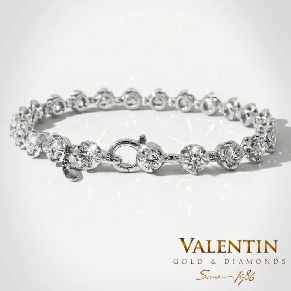 Women's Gold Tennis Bracelet 8292 - 4mm – white gold