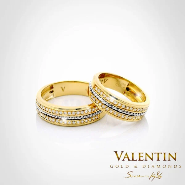 Златна сватбена халка 4623