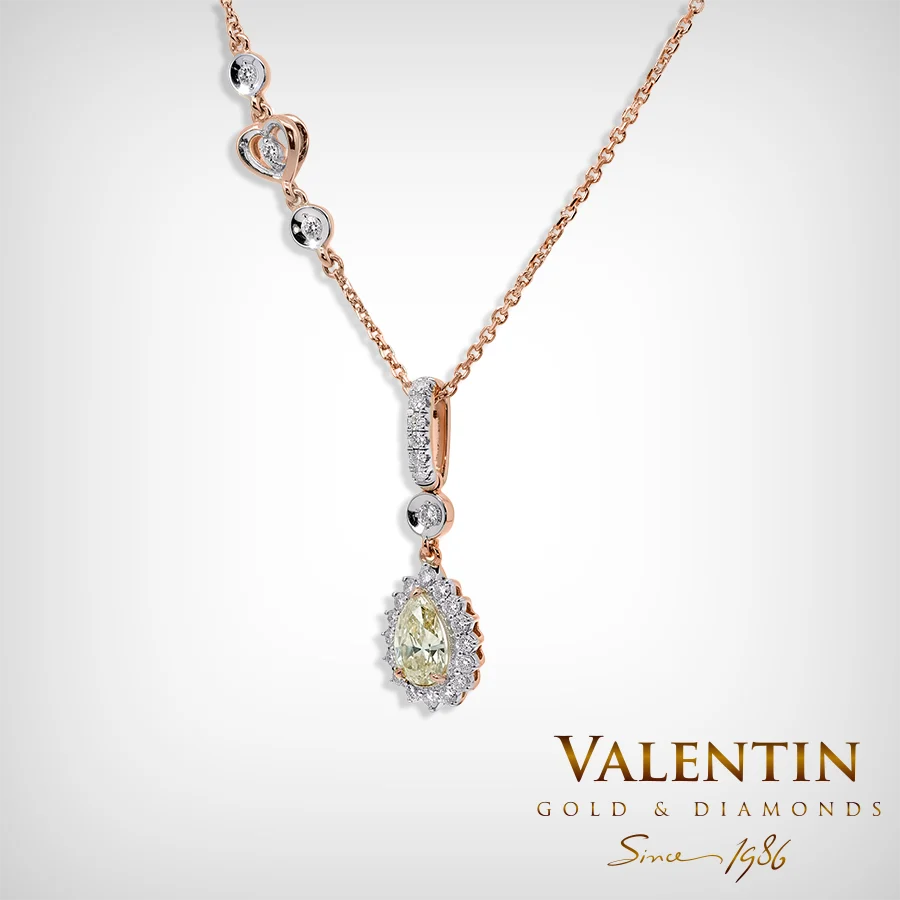 Glamour Pear Rose Gold Pendant 6904-3