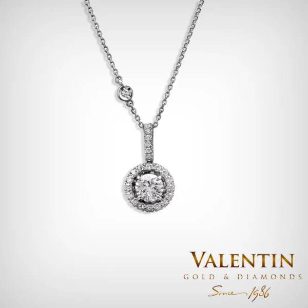Diamond Gold Pendant 6964-2 – white gold