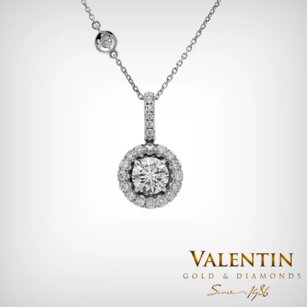Diamond Gold Pendant 6964-2 – white gold