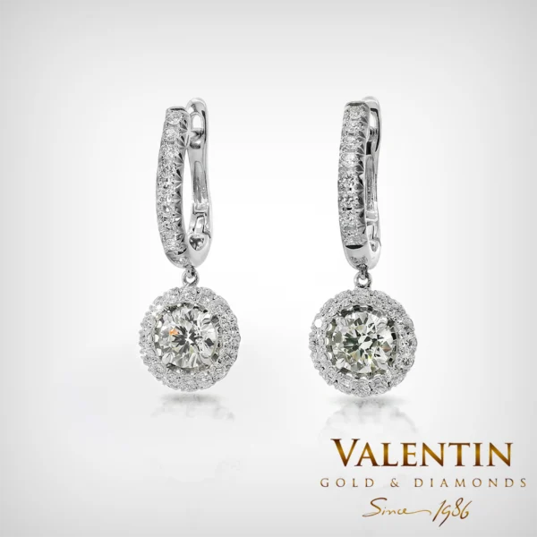 Diamond Gold Earrings 7636-2 – white gold