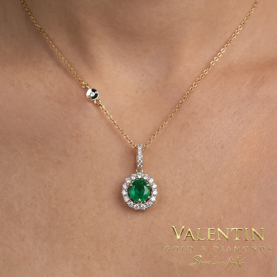 Emerald Gold Pendant 6964-2 – yellow gold