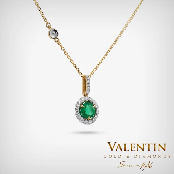 Emerald Gold Pendant 6964-2 – yellow gold