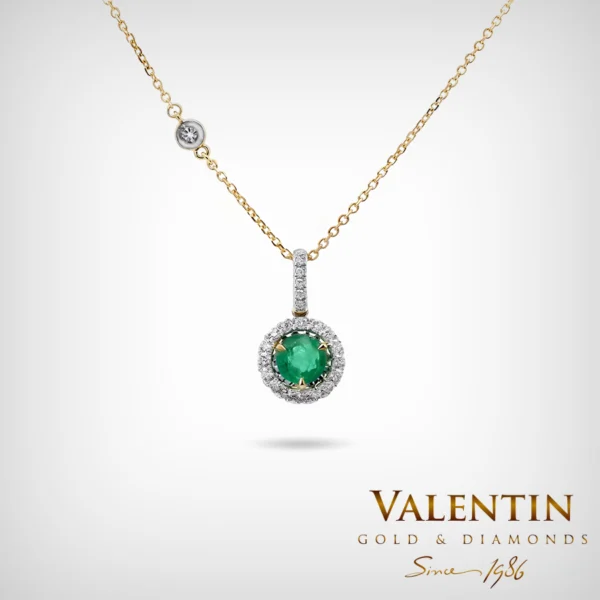 Emerald Gold Pendant 6964-2 – yellow gold