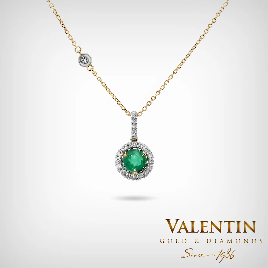 6964_Y_Em_0.42ct_22 Emerald Gold Pendant 6964-2 – yellow gold