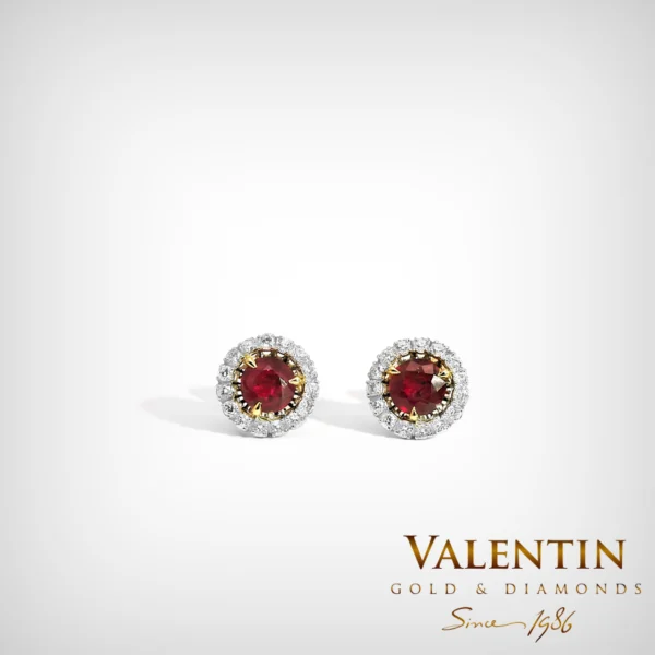 Ruby Gold Earrings 7635 – yellow gold