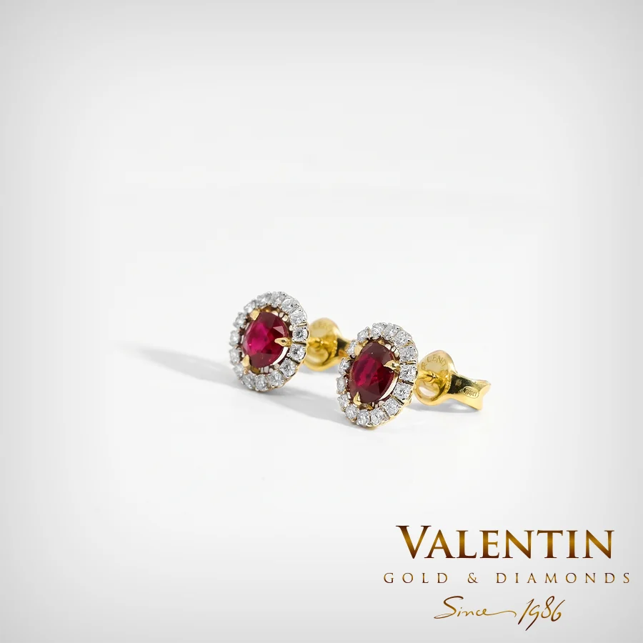 Ruby Gold Earrings 7635 – yellow gold