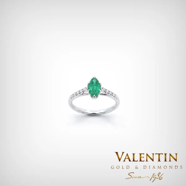 Emotion Emerald Gold Ring 4758 – white gold