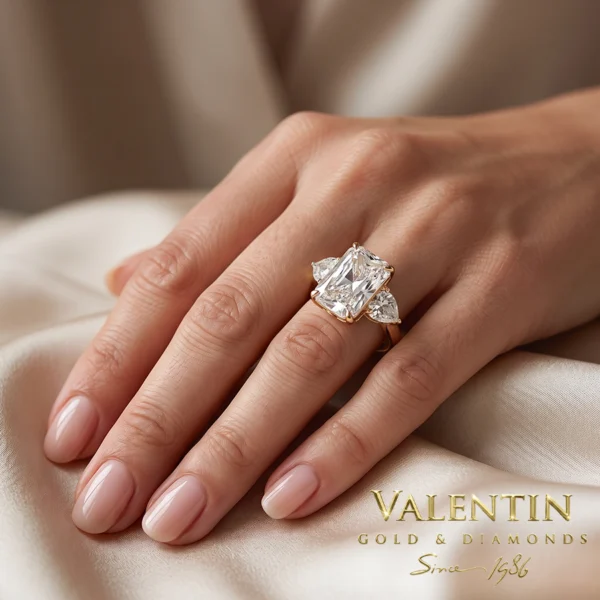 Златен пръстен Radiant Diamond Lab 4766-3 - Image 2