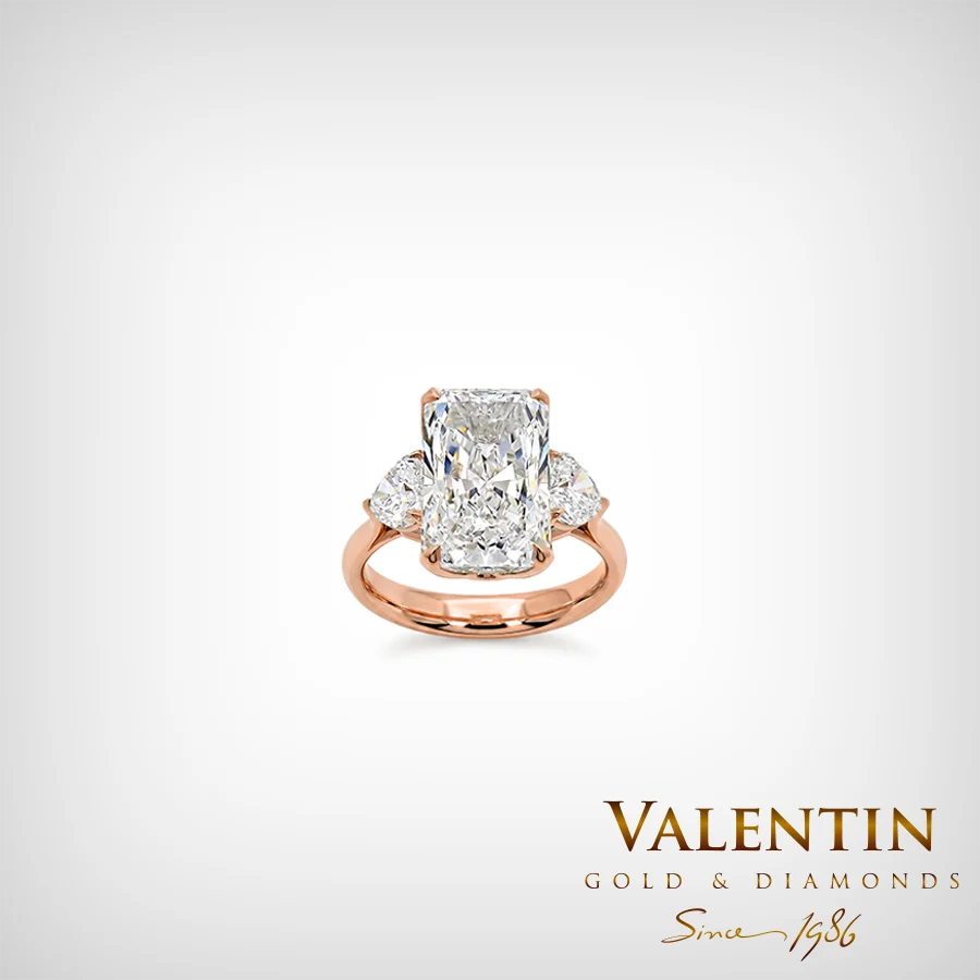 Златен пръстен Radiant Diamond Lab 4766-3 4