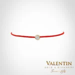 Women's Gold Red String Bracelet 8231 – yellow gold