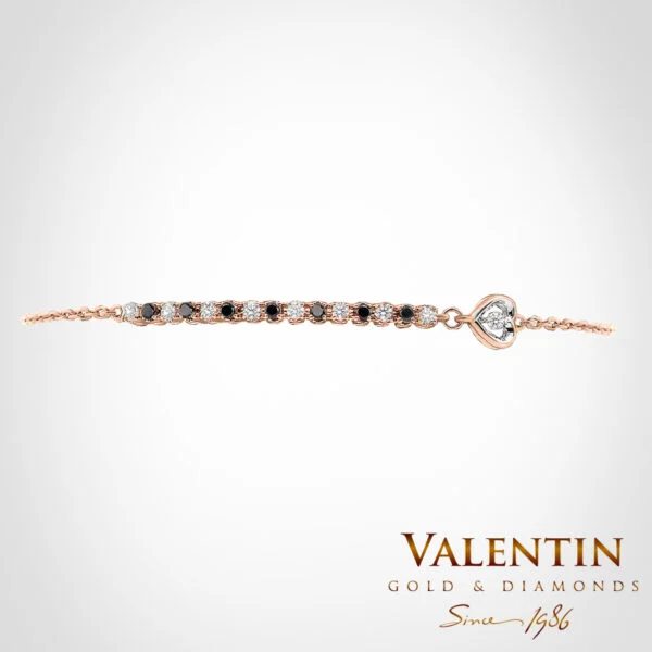 Women's Gold Bracelet with Coloured Gemstones 8335 – rose gold