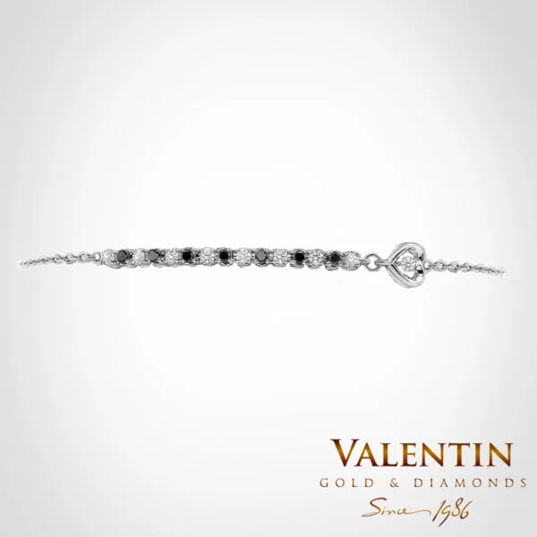 Women's Gold Bracelet with Coloured Gemstones 8335 – white gold