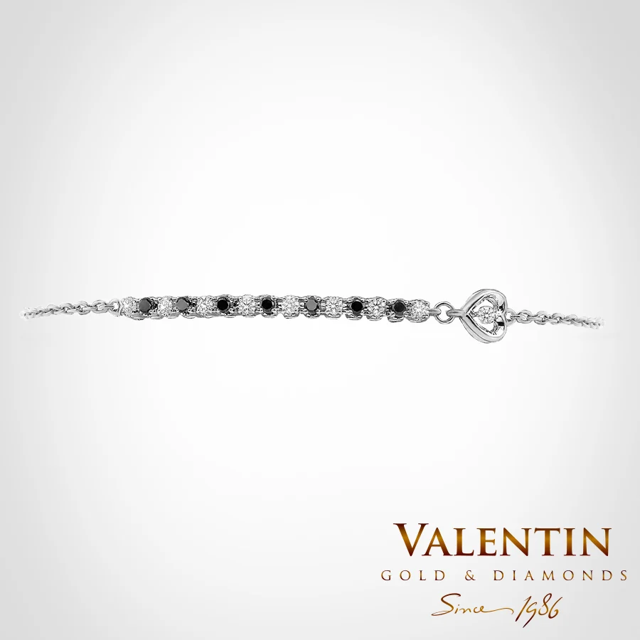 Women's Gold Bracelet with Coloured Gemstones 8335 – white gold
