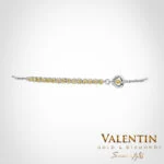 Women's Gold Bracelet with Coloured Diamonds 8335 – white gold