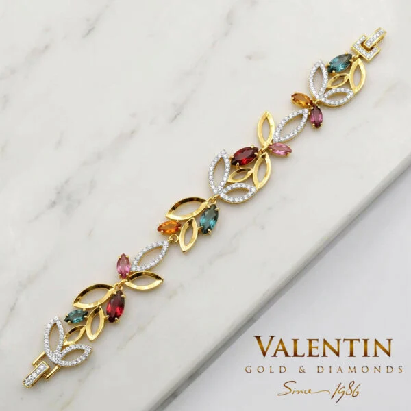 Дамска Златна Гривна Marquise Tourmaline 8236 - Image 3