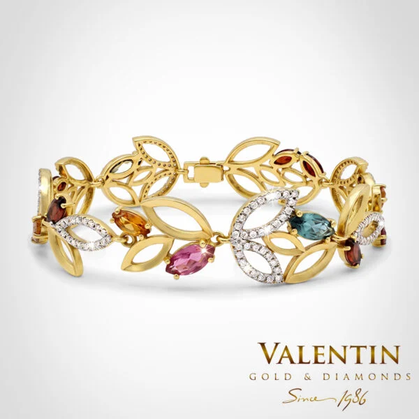 Дамска Златна Гривна Marquise Tourmaline 8236 - Image 1
